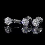 Diamond Solitaire Ring & Stud Earrings Set – Round Brilliant Collection